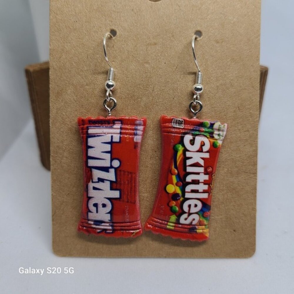 Handmade Novelty Candy Dangle Drop Earrings Funky Unique Ladies NEW 2 inches